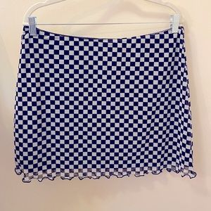 Checkered mini skirt